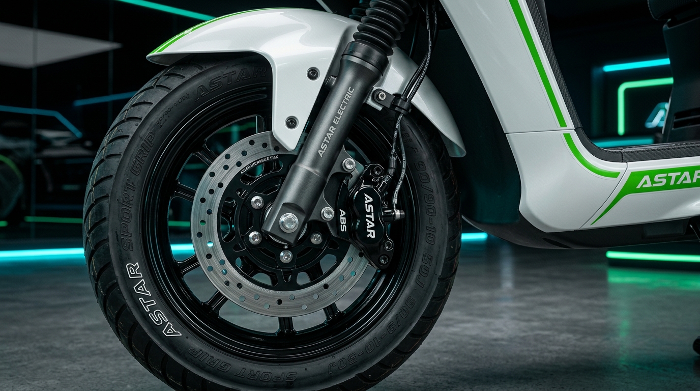 Astar Front Hydraulic Fork & Rear Coil Suspension